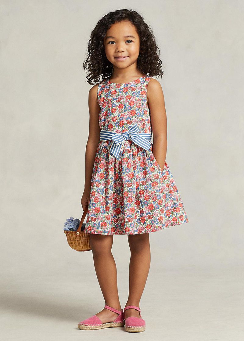 Vestidos Polo Ralph Lauren Niña 1.5-6.5 Años Floral Cotton Poplin Chile Multicolor AEXBV-3742